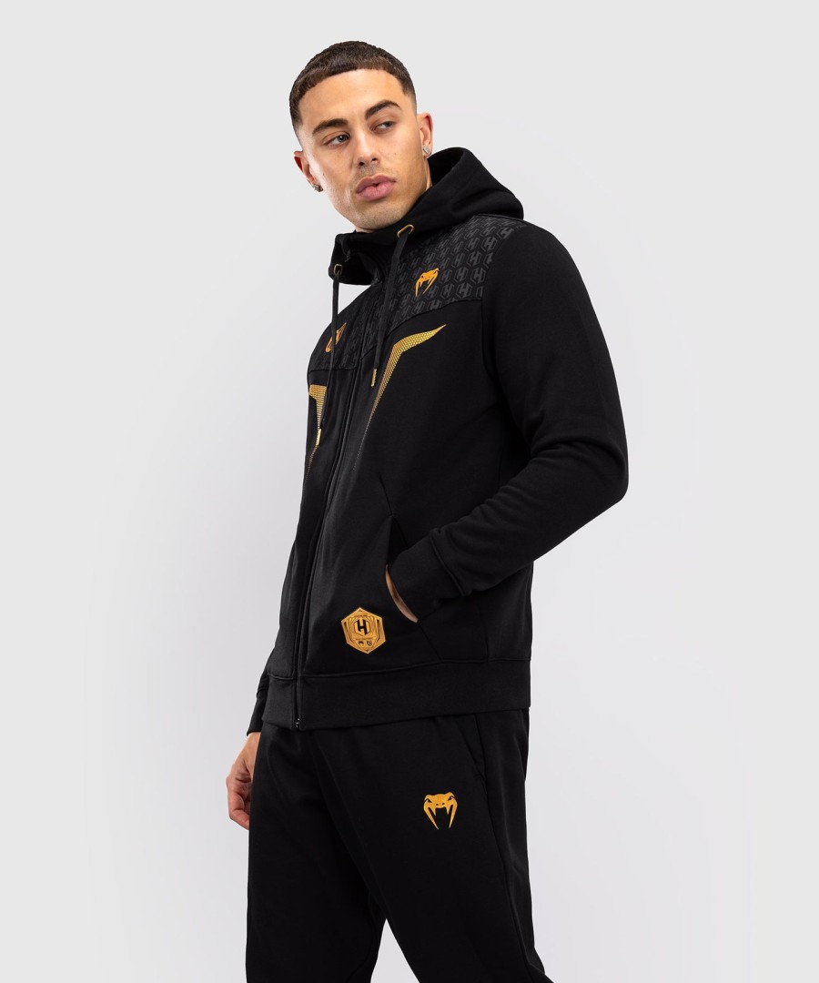 jaqueta com capuz fk x venum hexagone mma - pretodourado