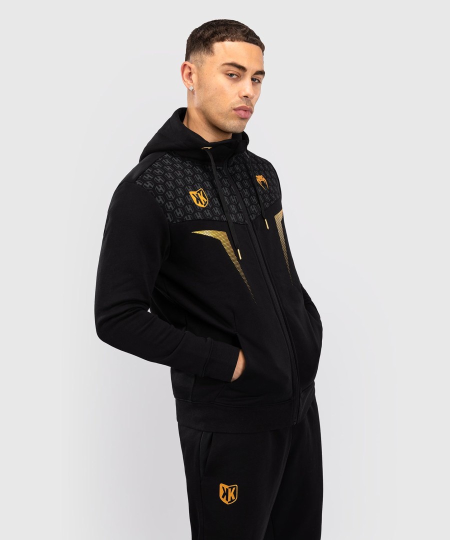 jaqueta com capuz fk x venum hexagone mma - pretodourado