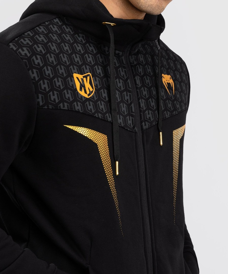 jaqueta com capuz fk x venum hexagone mma - pretodourado