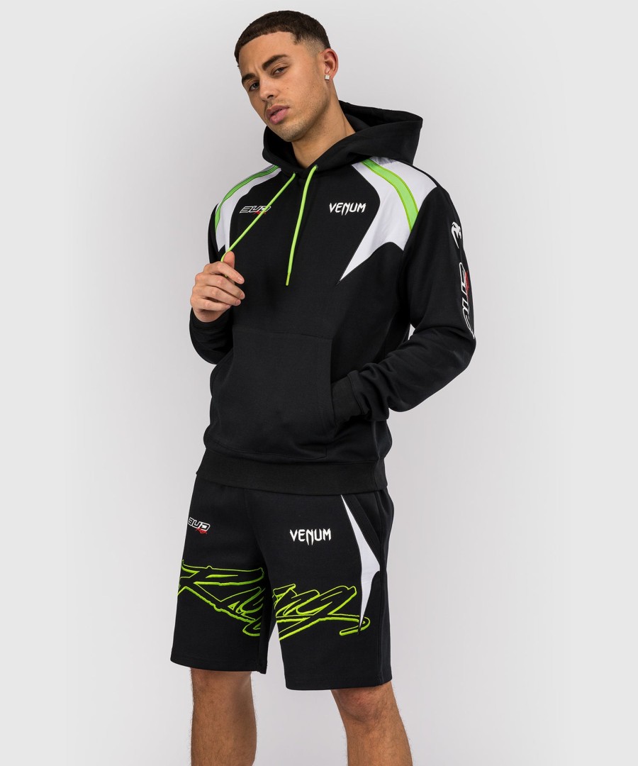 moletom com capuz masculino venum x bud racing - pretobrancoverde limão
