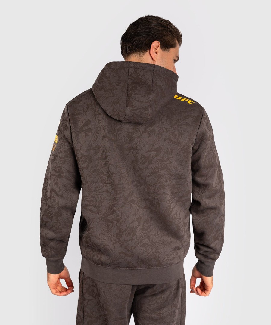 moletom com capuz masculino ufc fusion by venum fight week - marrom terra