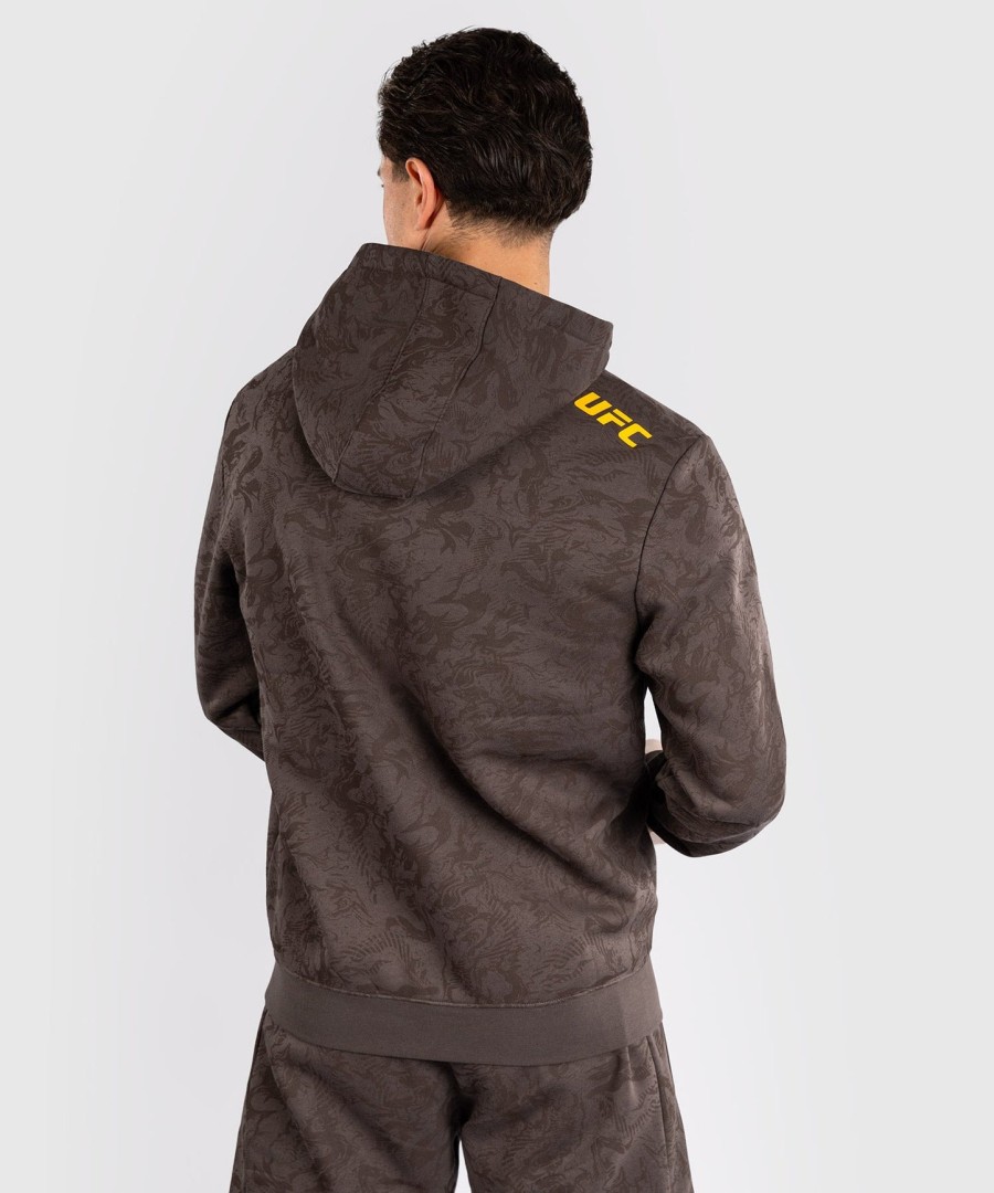 moletom com capuz masculino ufc fusion by venum fight week - marrom terra