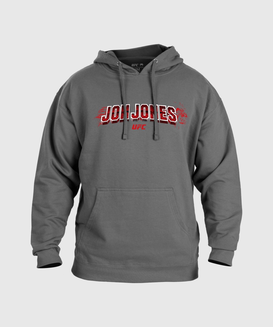 moletom masculino ufc unrivaled by venum heather grey com capuz jon jones