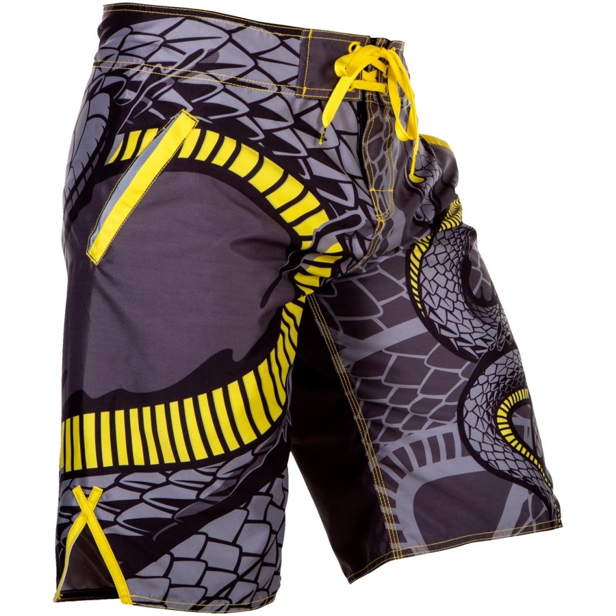 calções de banho venum snaker - amarelopreto