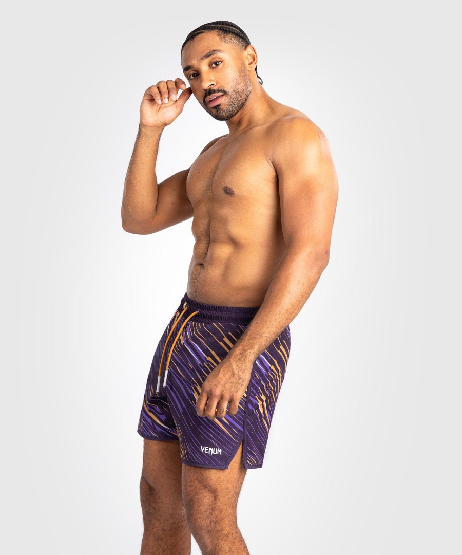 calções de banho masculinos venum rapid - roxo escuro