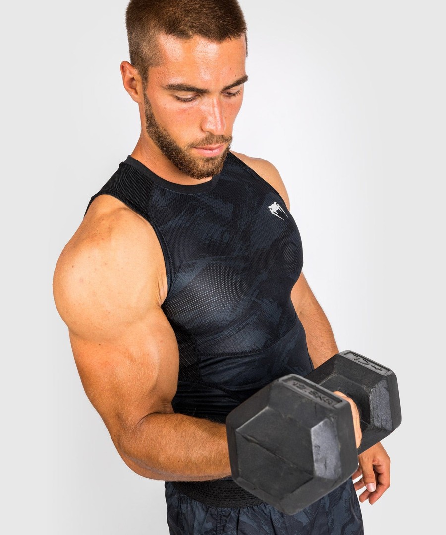 camiseta de proteção solar venum electron 3.0 - sem mangas - preta