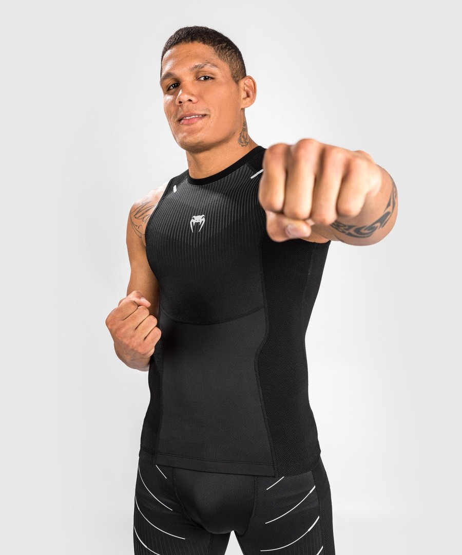 venum rashguard sem mangas biomecha - pretocinza