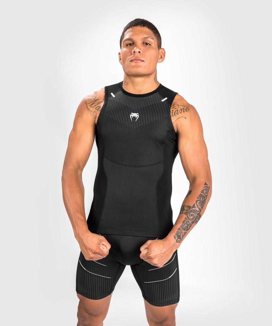 venum rashguard sem mangas biomecha - pretocinza