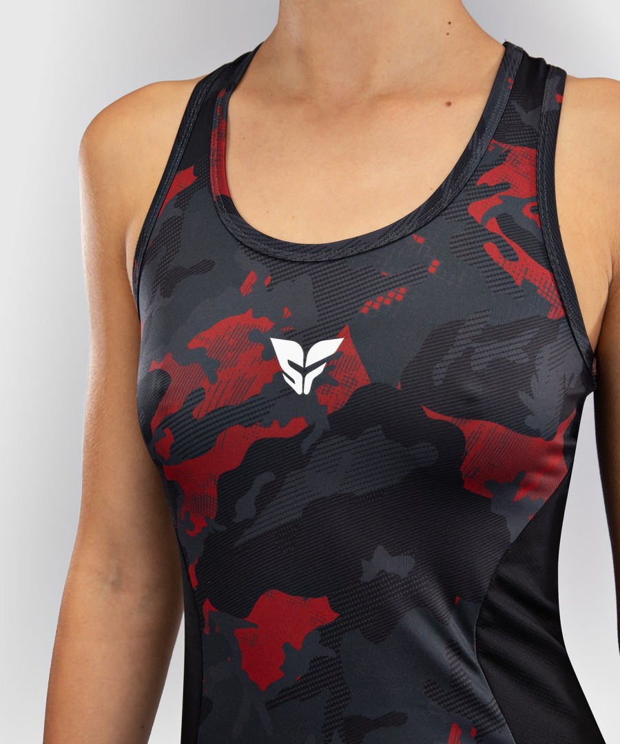 regata feminina venum x sophia rose - camuflagem vermelha urbana