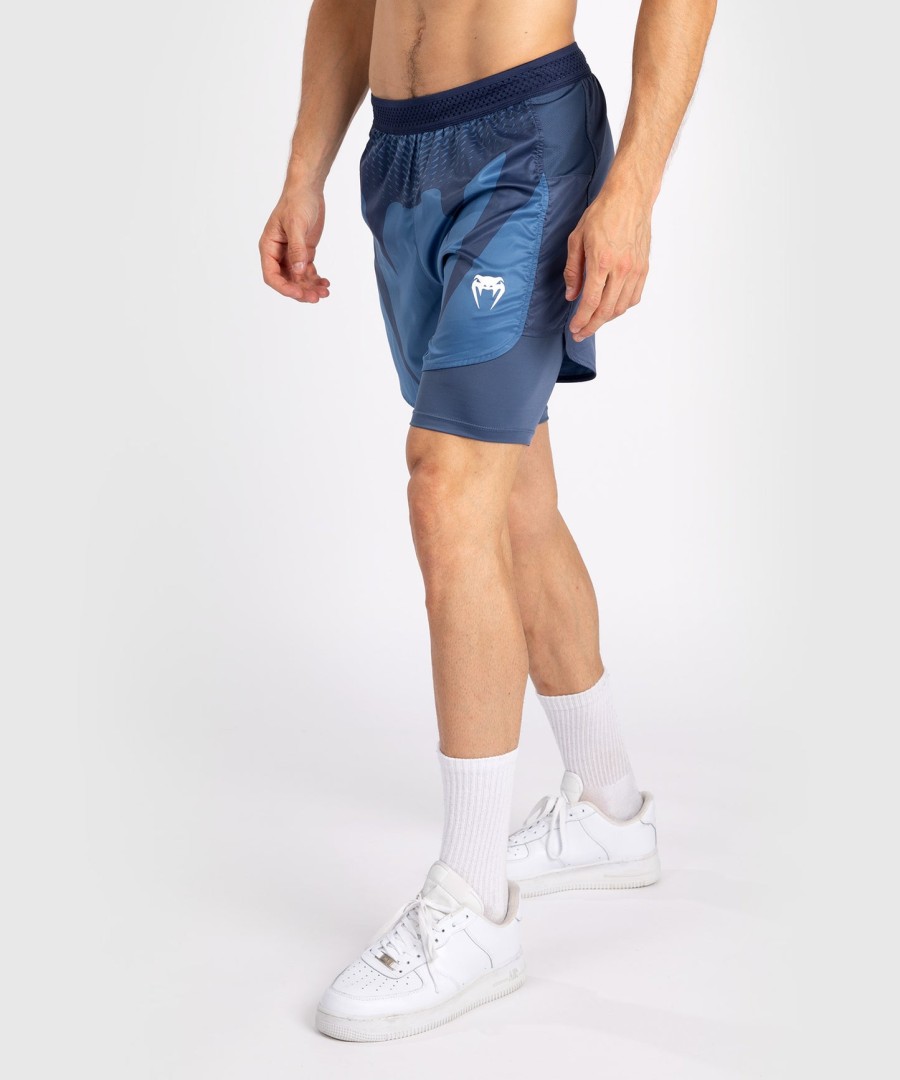 calções de luta venum attack para homem - azul marinho