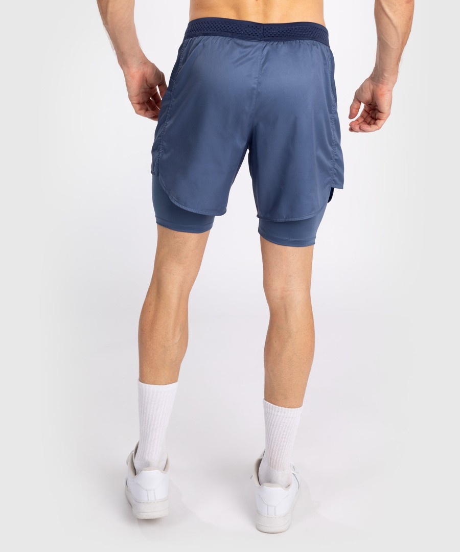 calções de luta venum attack para homem - azul marinho