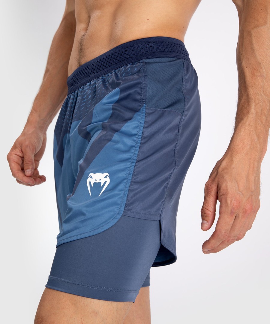 calções de luta venum attack para homem - azul marinho