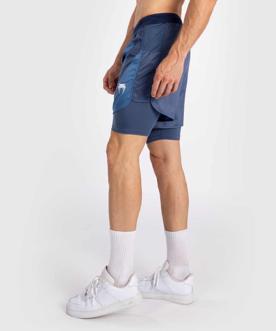 calções de luta venum attack para homem - azul marinho
