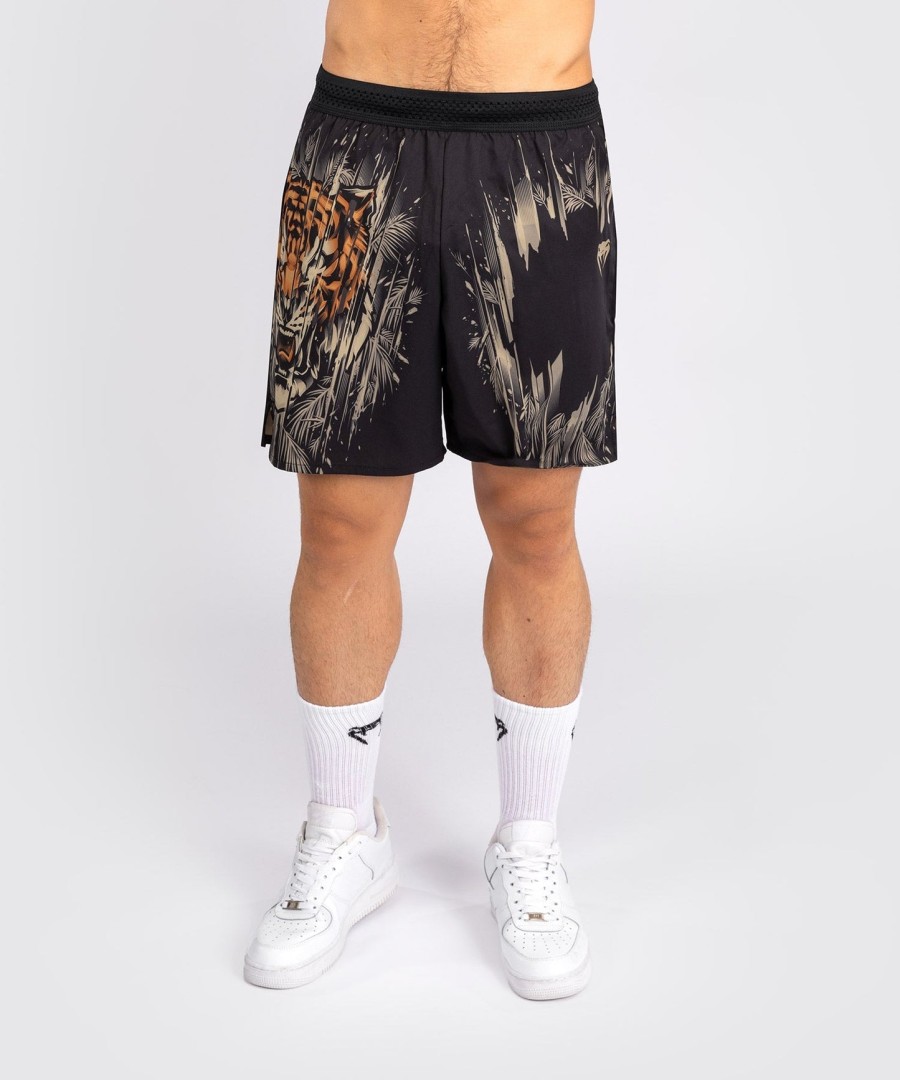 calções de treino venum tiger para homem - pretolaranja néon