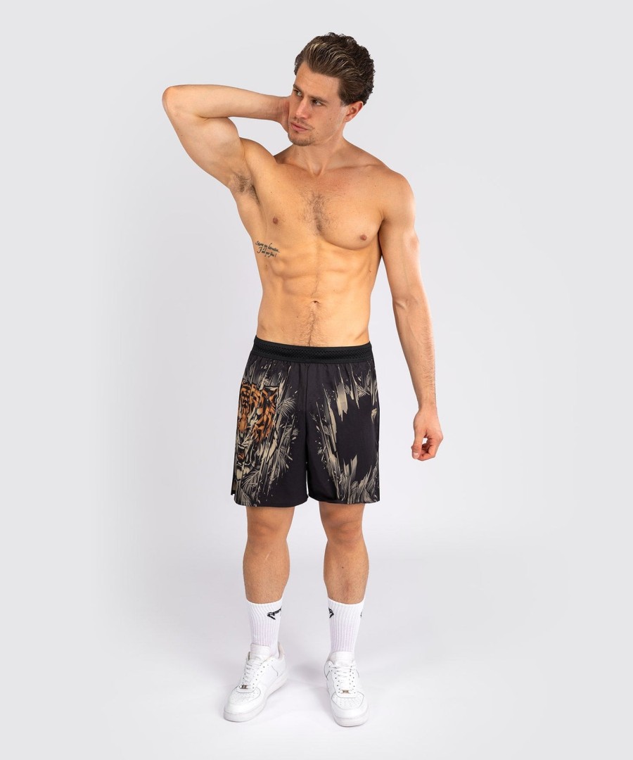 calções de treino venum tiger para homem - pretolaranja néon