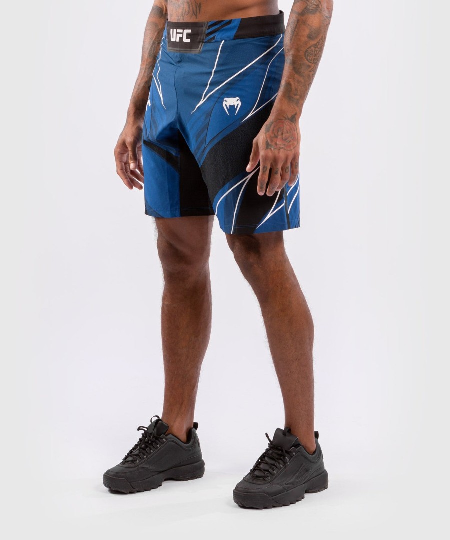 calção masculino ufc venum authentic fight night - comprimento longo - azul