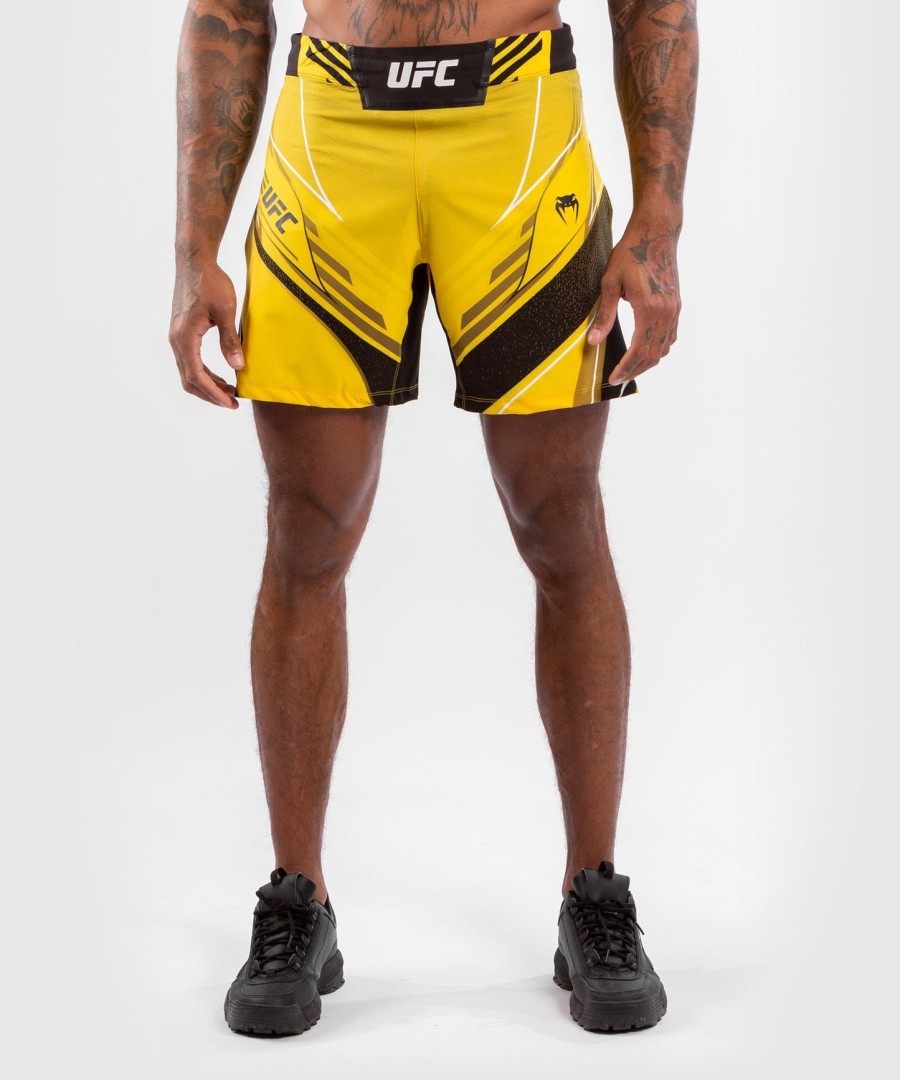 calção gladiador masculino autêntico ufc venum fight night - amarelo