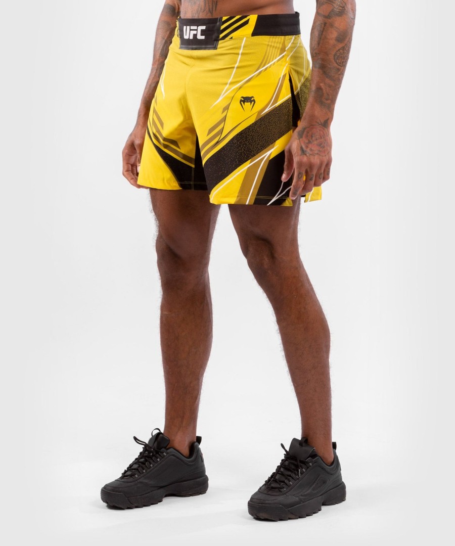 calção gladiador masculino autêntico ufc venum fight night - amarelo