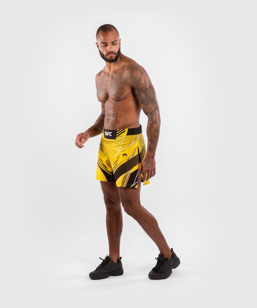 calção gladiador masculino autêntico ufc venum fight night - amarelo
