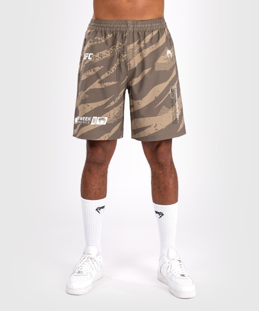 calção masculino ufc adrenaline by venum fight week performance - camuflagem deserto