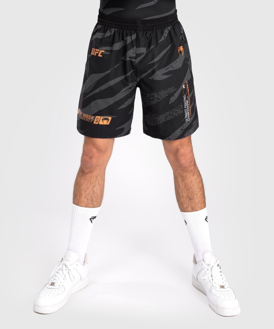 calções de performance ufc adrenaline by venum fight week para homem - camuflagem urbana