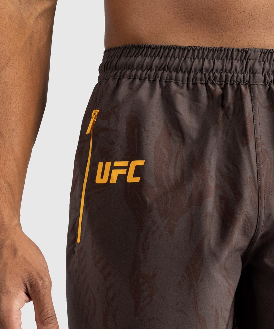 calção de performance masculino ufc fusion by venum fight week - marrom terrano