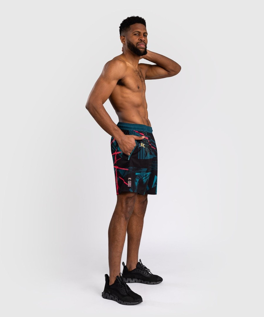 shorts de performance masculinos ufc fusion by venum miami edition fight week - preto