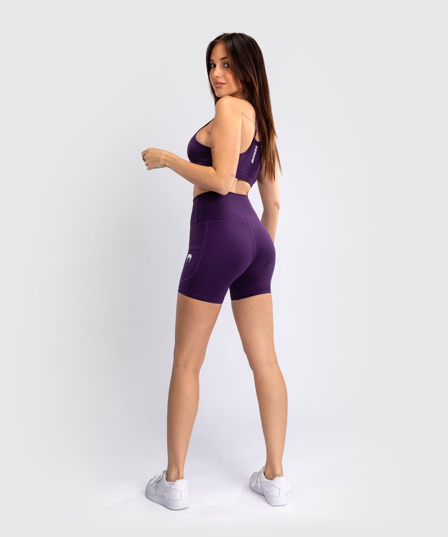 calções de ciclismo femininos venum essential - roxo escuro