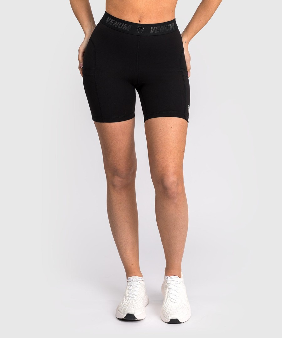 shorts venum elevate feminino longo valetudo - preto