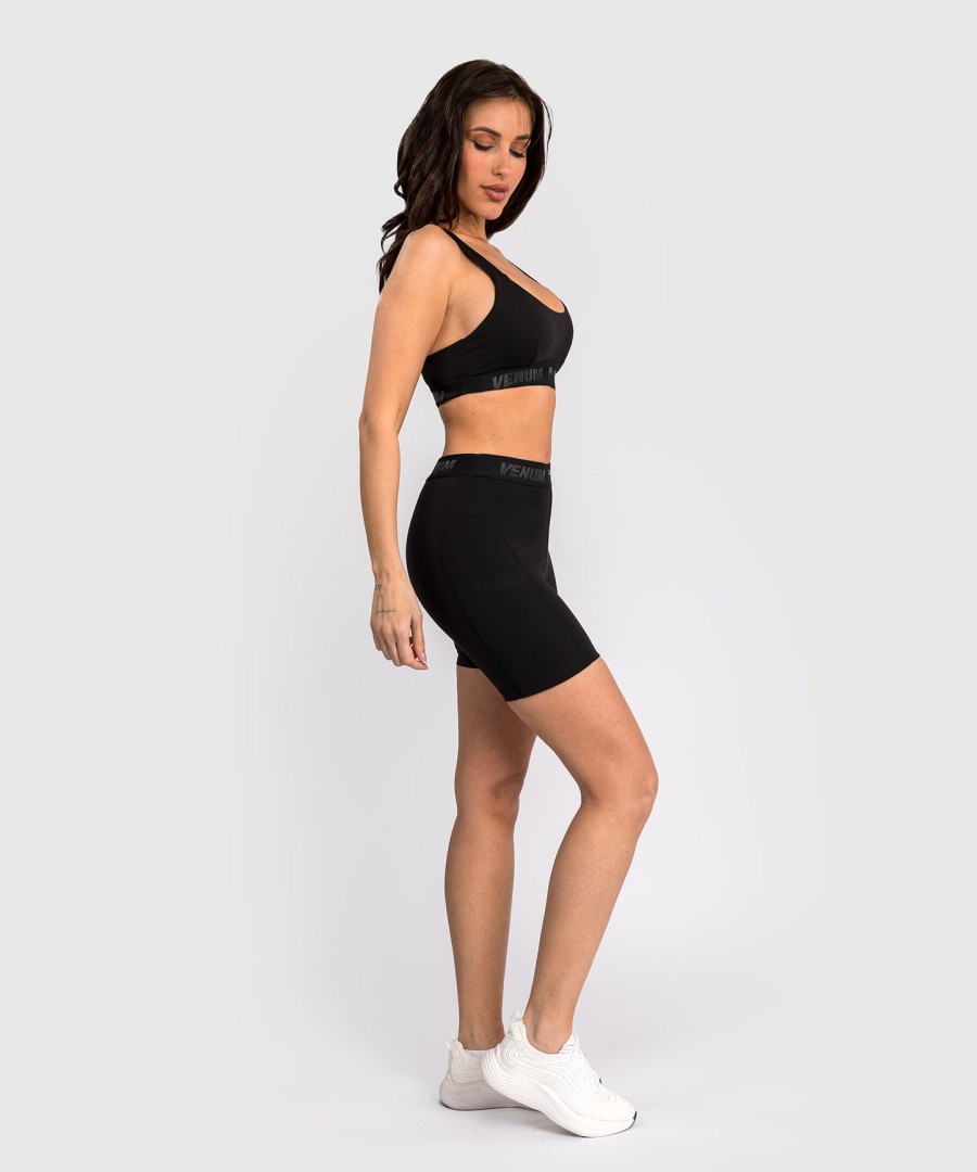 shorts venum elevate feminino longo valetudo - preto