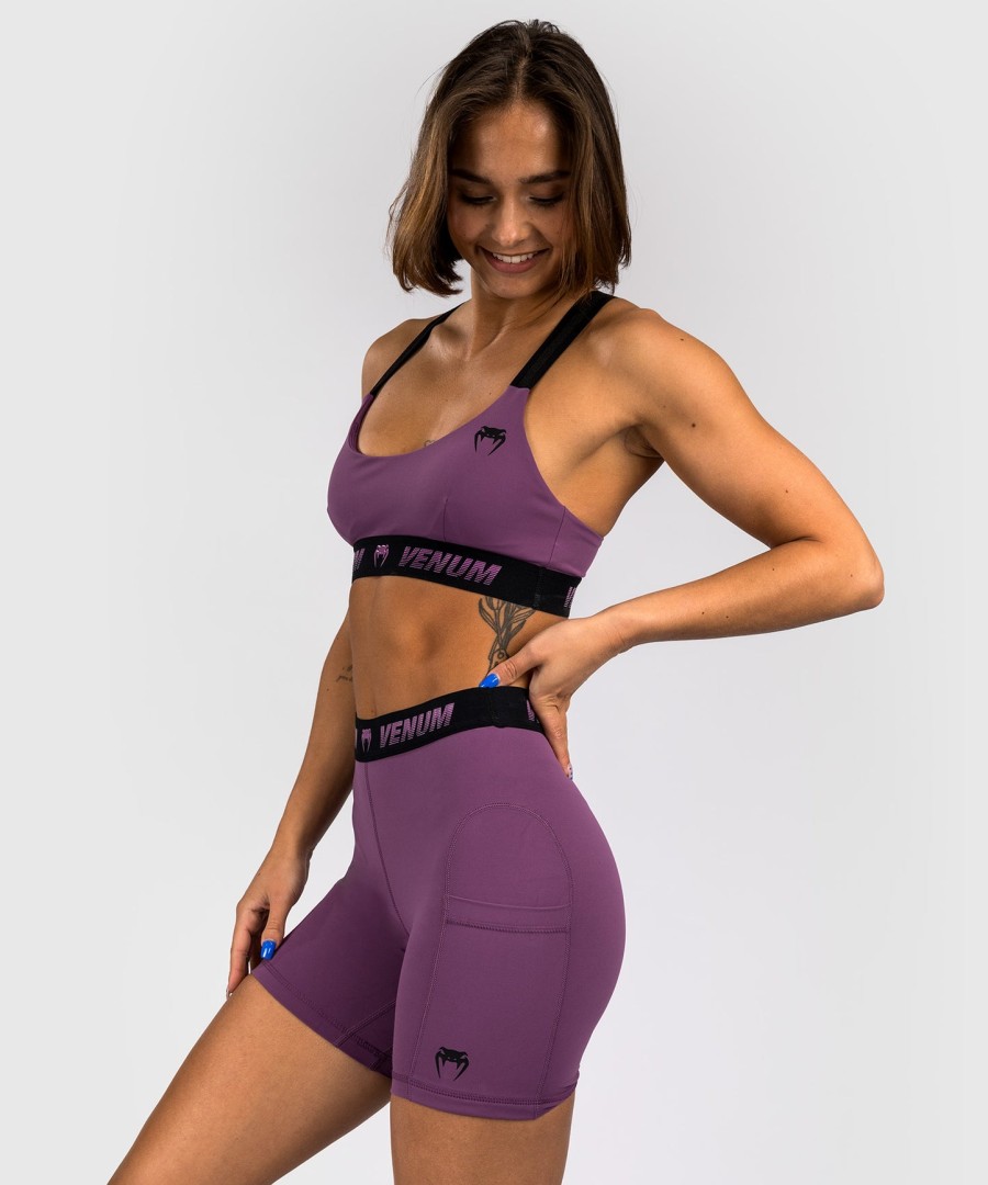 shorts venum elevate feminino longo valetudo - lilás