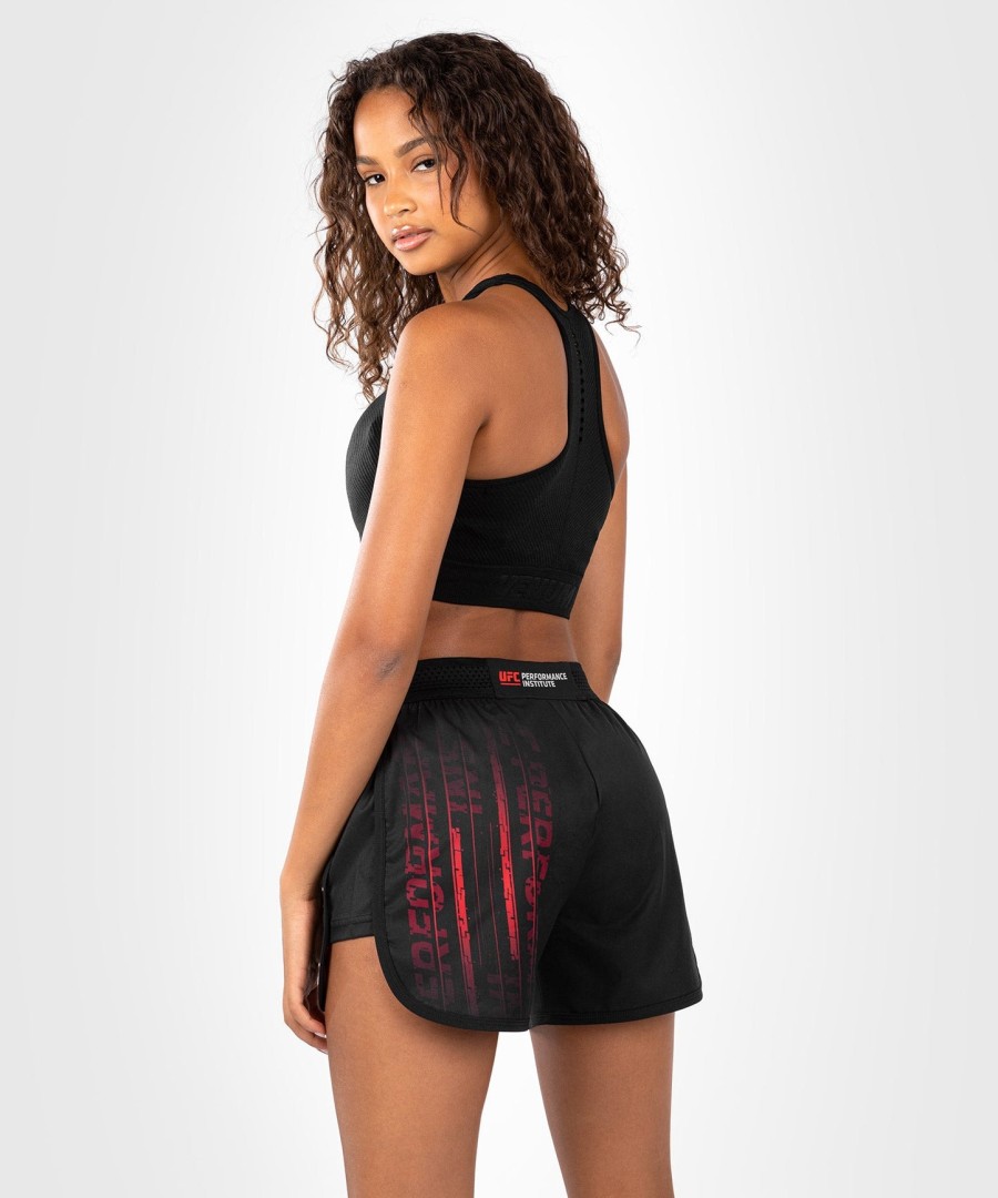 shorts de performance femininos ufc venum performance institute 2.0 - pretovermelho