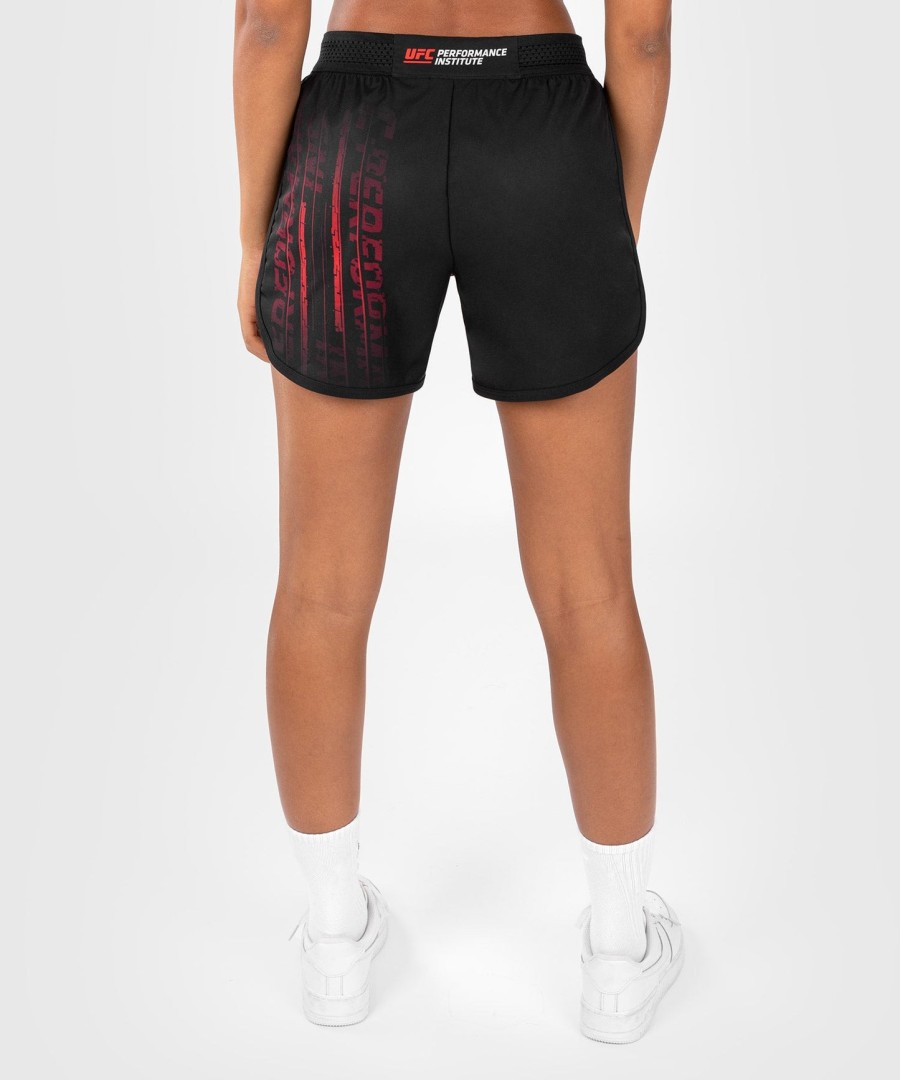 shorts de performance femininos ufc venum performance institute 2.0 - pretovermelho