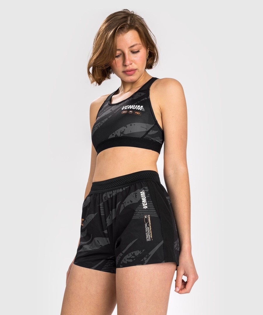 short de performance feminina ufc adrenaline by venum fight week - camuflagem urbana