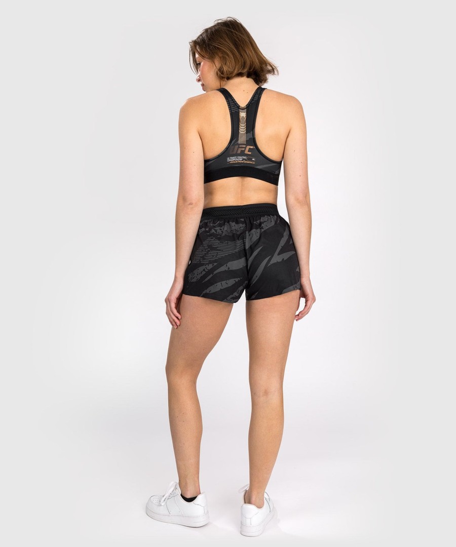 short de performance feminina ufc adrenaline by venum fight week - camuflagem urbana
