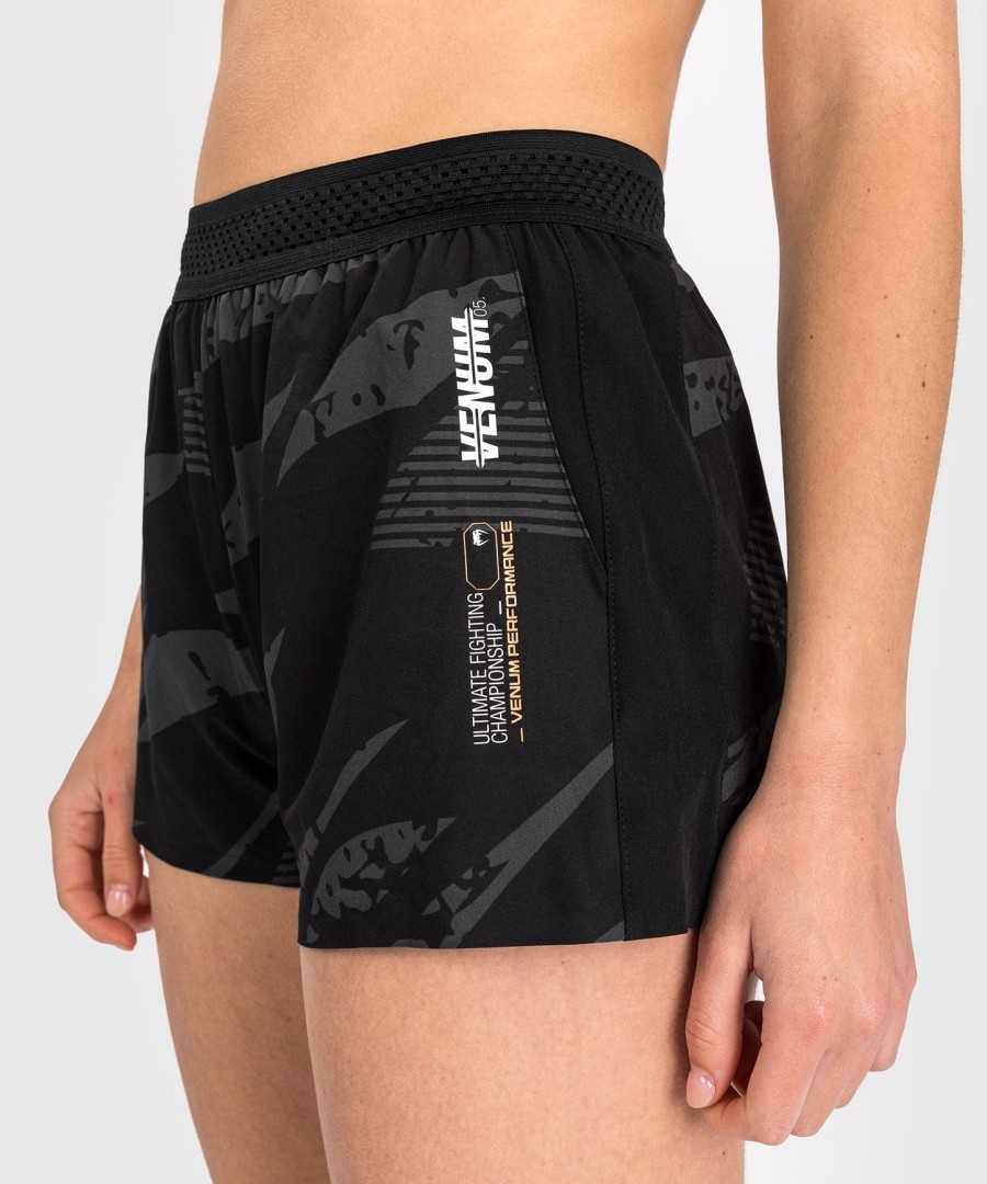 short de performance feminina ufc adrenaline by venum fight week - camuflagem urbana