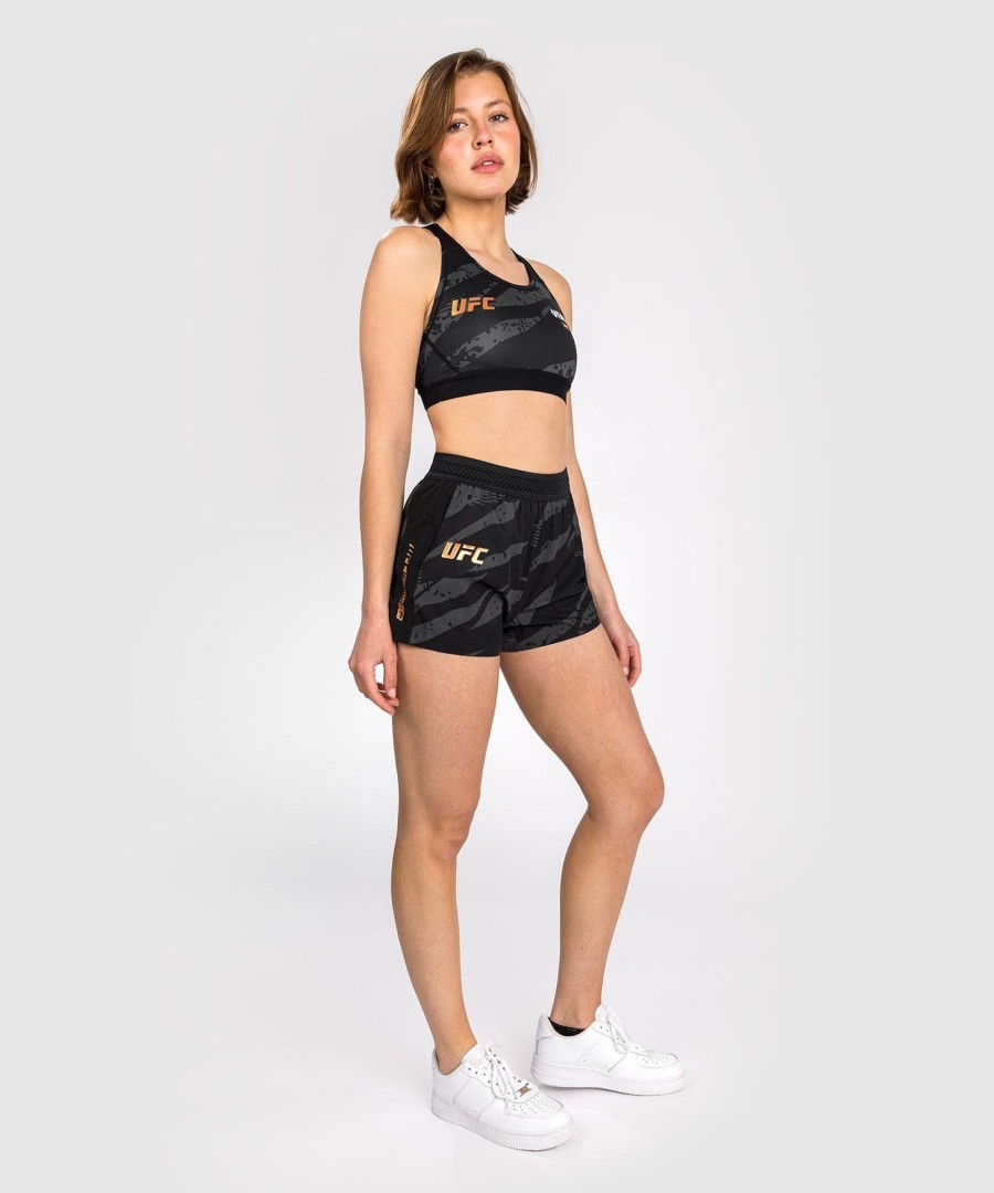 short de performance feminina ufc adrenaline by venum fight week - camuflagem urbana
