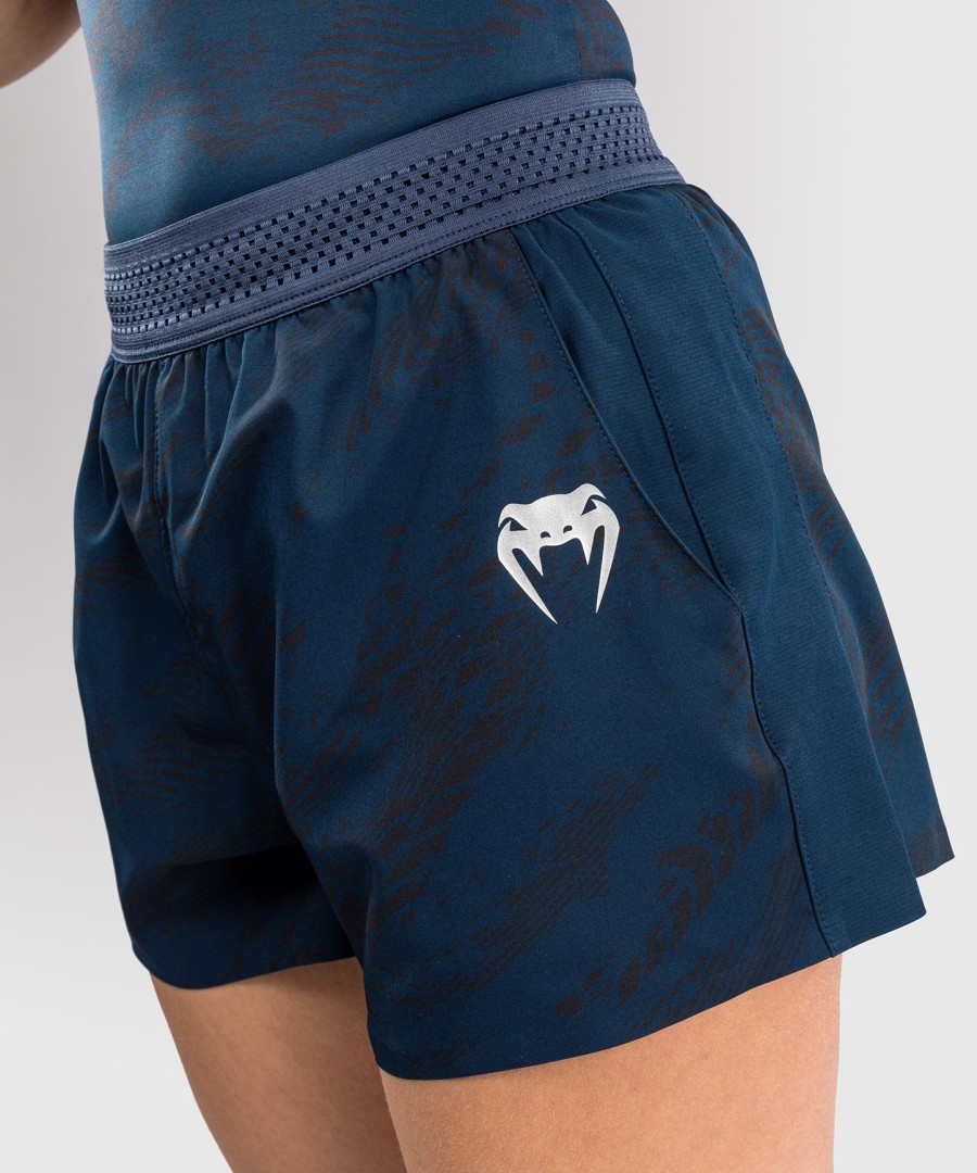 short de performance feminina ufc fusion by venum fight week - azul oceânico