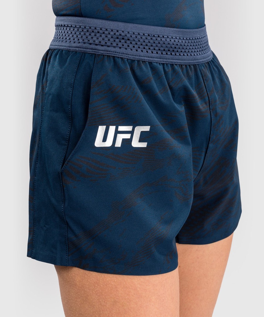 short de performance feminina ufc fusion by venum fight week - azul oceânico