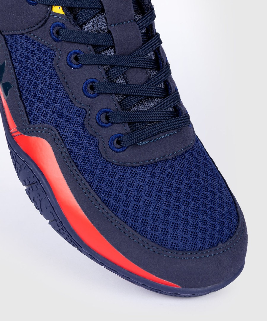 sapatos de luta livre venum elite - azulamarelo