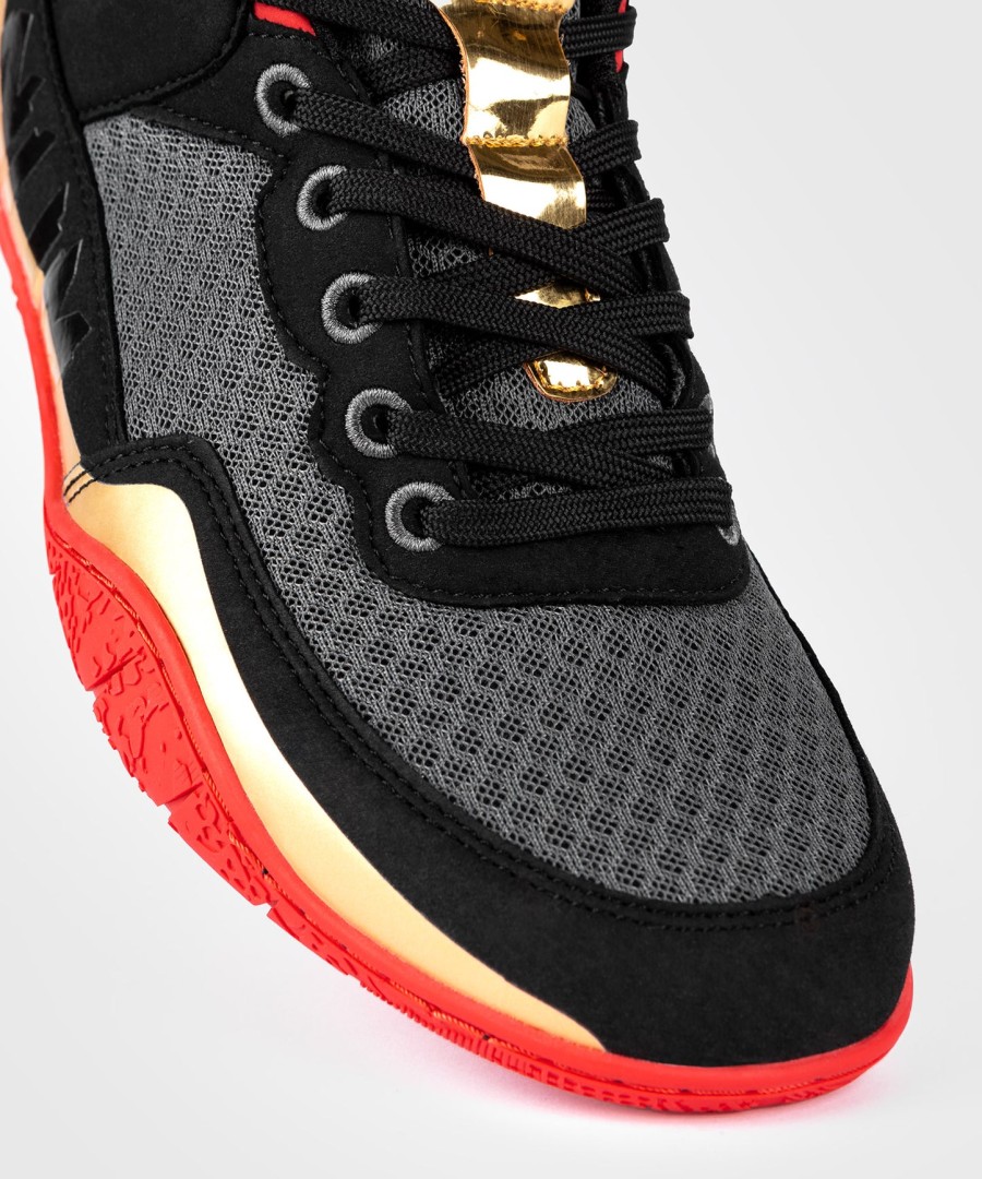 sapatos de luta livre venum elite - pretodouradovermelho