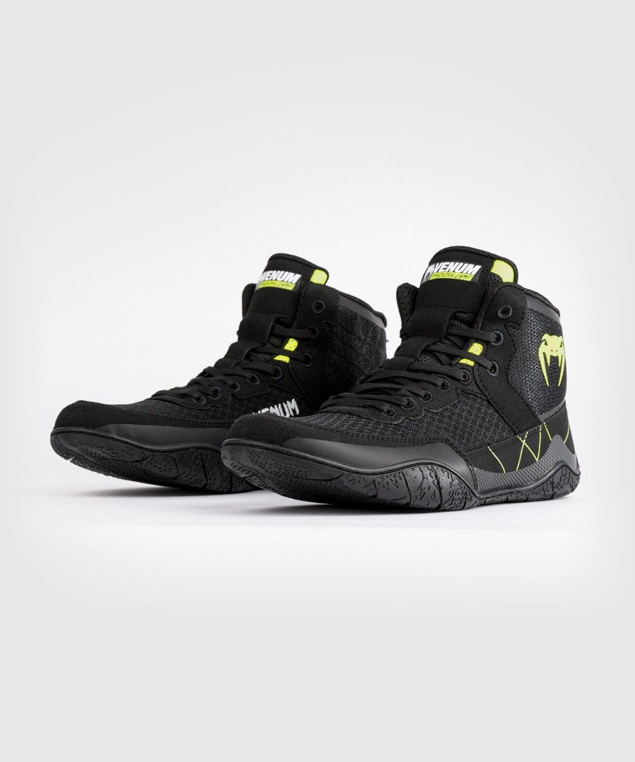 sapatos de luta livre venum training camp 4.0 - pretoverde neon